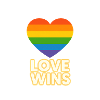 Love Wins Pride Heart Design