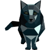 Obsidian style geometric cat