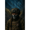 Ukrainian Female Soldier with Masking