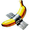 Pop Art Banane mit Tape-Effekt