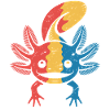 Buntes Axolotl