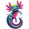 Buntes Axolotl