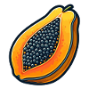 Halb Papaya Pop Art