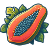 Bright tropical papaya