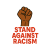 Empowering Fist with Anti-Racism Message