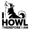 Funny Husky Wolf Howl Quote Design 
