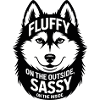 Husky Fluffy Sassy Funny Dog 