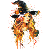 Spooky Pin-up Witch Halloween