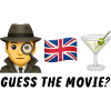 Detective and British flag with cocktail