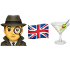 Detective theme with UK symbol