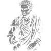 Roman Caesar quote playful design