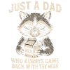 Papa Raccoon Brings Back Milk