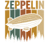 Dirigeable Zeppelin à rayures rétro