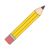 Vivid Yellow Pencil Illustration