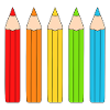 Lebendiges Farbstift-Array-Design