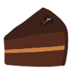 Sacher Chocolate Slice Illustration Design