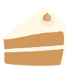 Nut Cake Slice Design