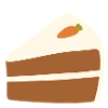 Minimalist Carrot Cake Illustration