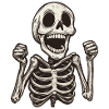 funny happy crazy skeleton :)