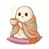 Süßes Cozy Geist Halloween Design