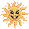 Cheerful Sun Sky Illustration