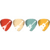 Acoustic Guitar Heart Musical Design