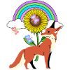Rainbow Fox Sunflower Kids