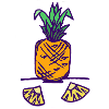 Pineapple with slices