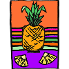 Pineapple Neon Illustration