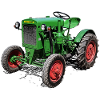 Grüner Oldtimer-Traktor