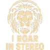 Lion head with headphones