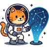 Constellation du chat de l’espace – Kawaii