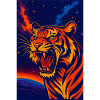 Cosmic Tiger Galaxy Illustration