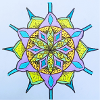 Buntes Mandala-Muster für kreative Kleidung