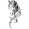 Black Stylized Horse