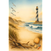 Beach with lighthouse
