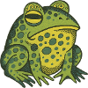 Whimsical Green Frog Illustration
