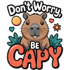 Whimsical Capybara Cheer Illustration
