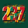 Festive Year Numbers in Bright Colours
