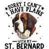 Realistisches Bernhardiner Hundeportrait