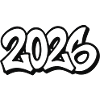 Year 2026 Graffiti Design