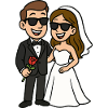 Newlyweds Sunglasses Cartoon