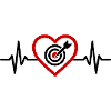 Heart Target Dartboard