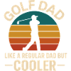Golf Dad Retro Sunset Design