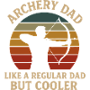Archery Dad Retro Sunset Design