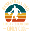 Basketball Dad Retro Sunrise Design