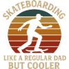 Skateboarding Dad Cool Retro Design