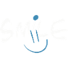 Fröhliches Smile mit Farbklecks