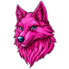 pink fantasy wolf :)