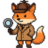 Pixel Detective Fox Design